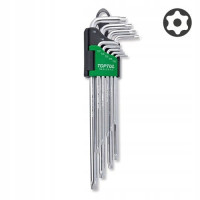 Г-образні ключі TORX TOPTUL T10-T50 9ед. супердовгі з отвором GAAL0915