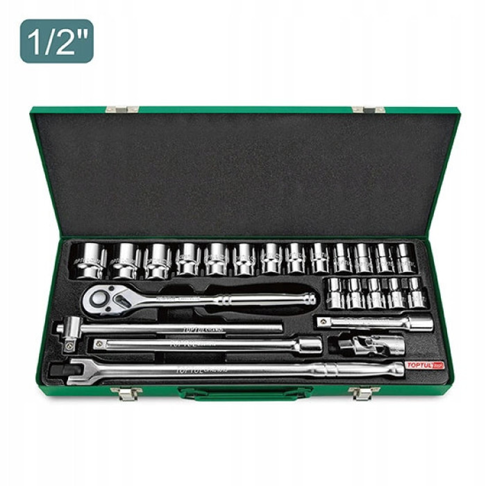 Набір інструменту головки з тріскачкою TOPTUL 1/2" 24ед. (6-гр.) GCAD2401