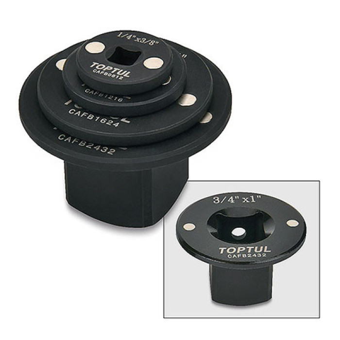 Набір магнітних перехідників 1/4"-1" 4ед. TOPTUL GAAR0404