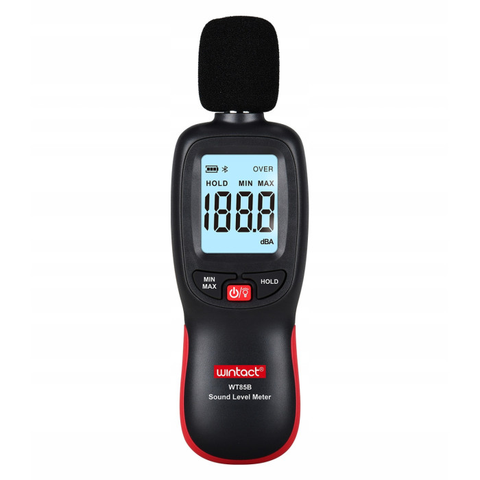 Вимірювач шуму (шумомер) Bluetooth 30-130 дБ WINTACT WT85B