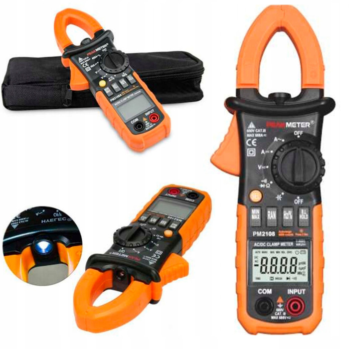 Токові кліщі з функціями мультиметра та True RMS PeakMeter  PM2108