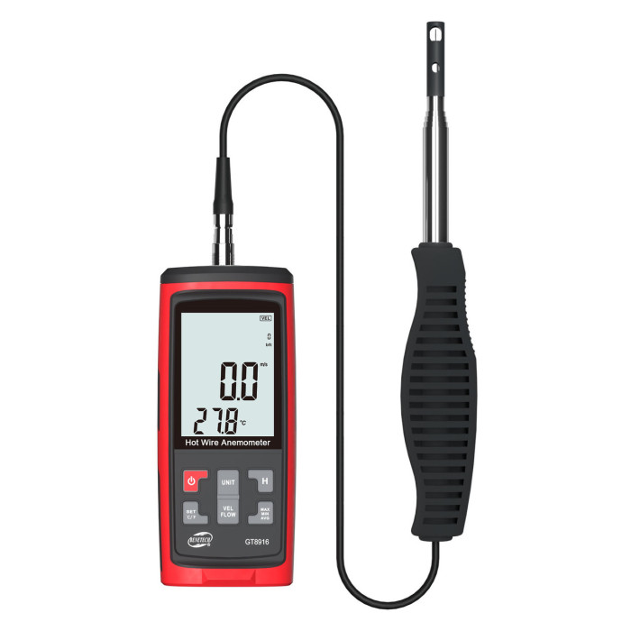 Термоанемометр USB, 0,3-30 м/с, 0-45 °C BENETECH GT8916